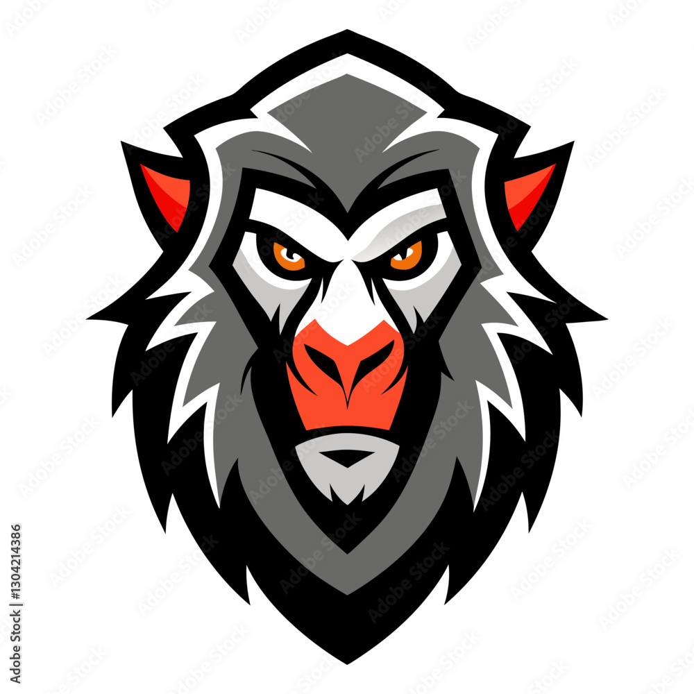 Fototapeta premium Baboon head mascot logo design vector