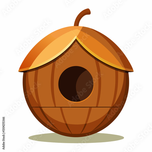 coconut shell birdhouse 