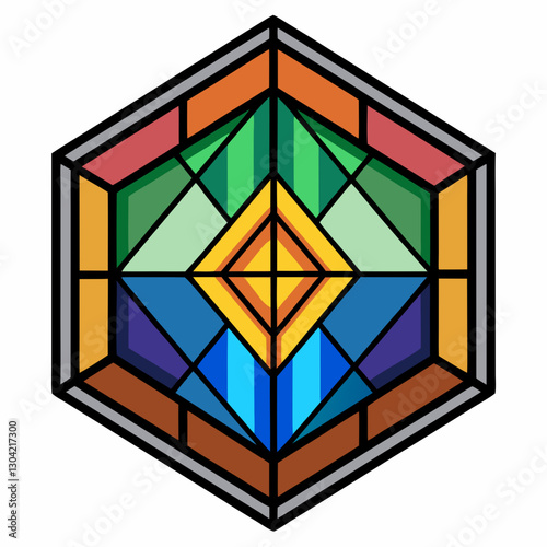 multi layered stained glass panel 