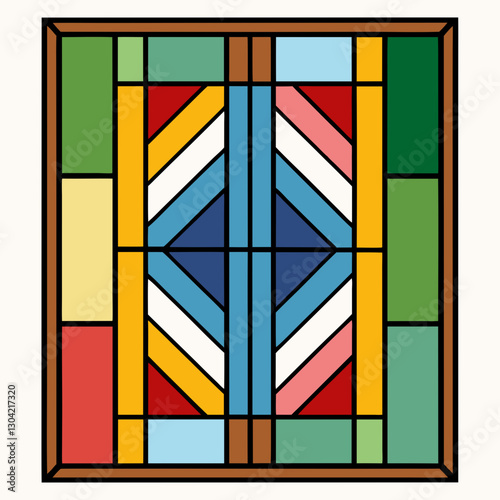 multi layered stained glass panel 