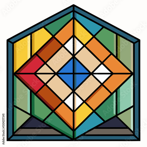 multi layered stained glass panel 