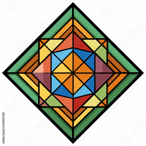 multi layered stained glass panel 