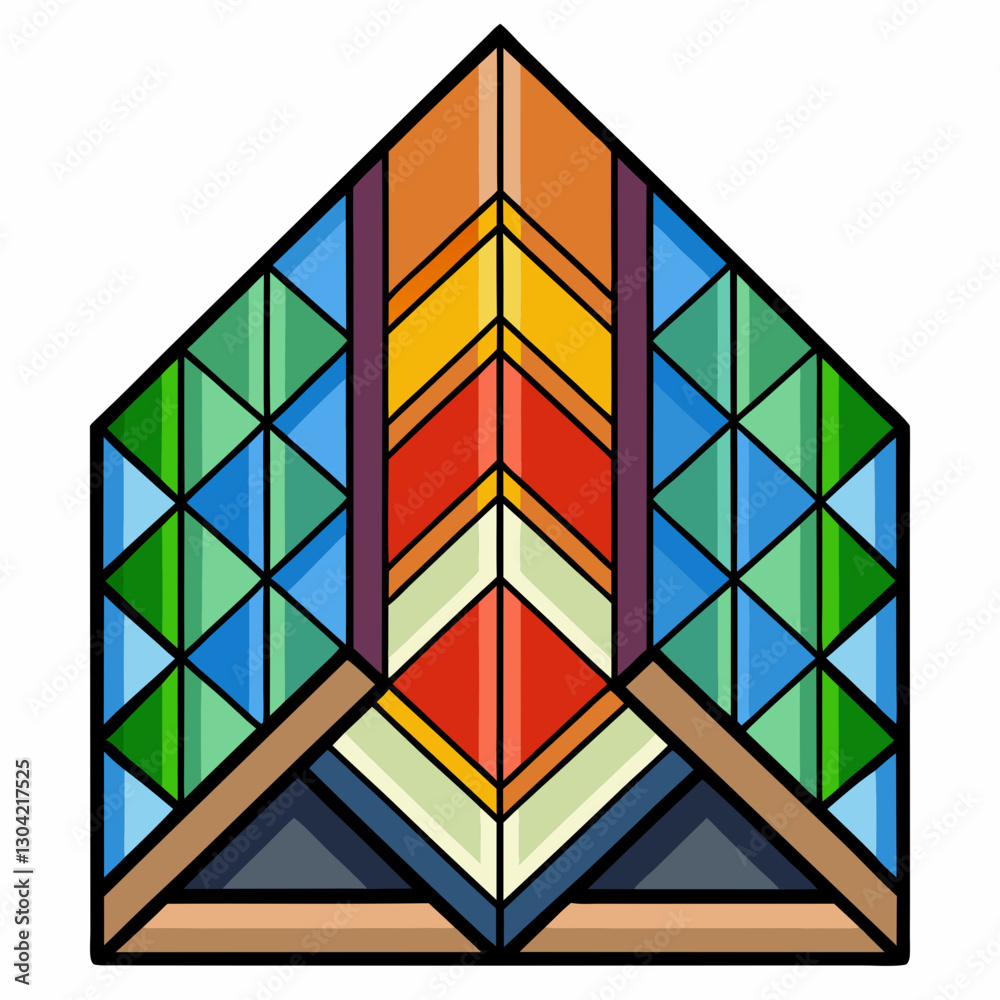 multi layered stained glass panel 