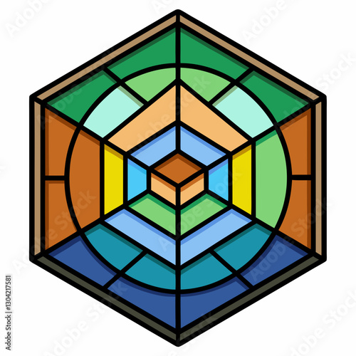 multi layered stained glass panel 