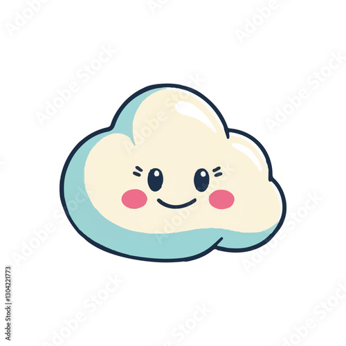 Cute weather elements, baby meteorology set vector illustration.