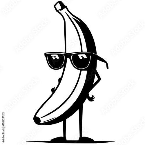 Cool banana silhouette