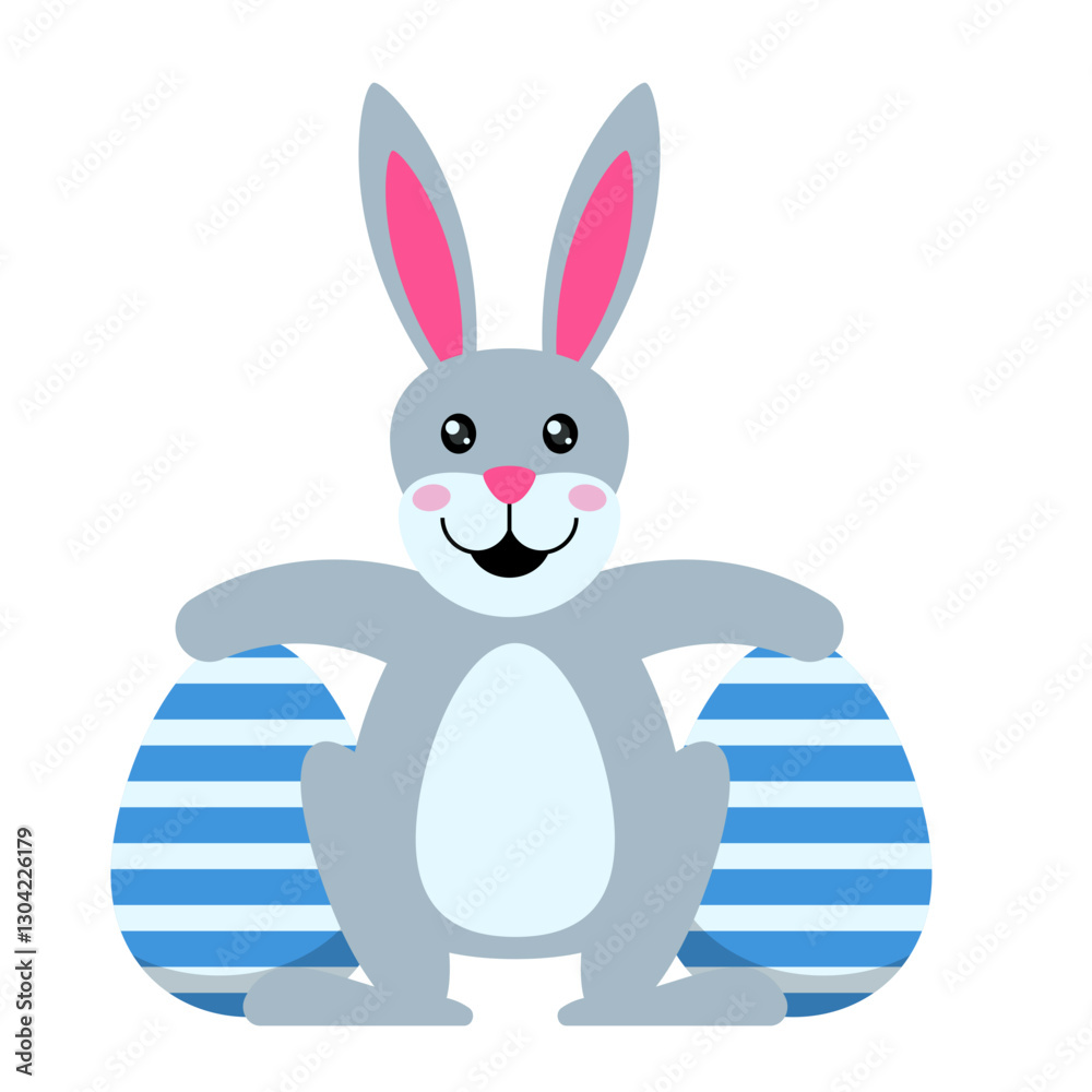 Fototapeta premium Easter Rabbit with Egg Illustration