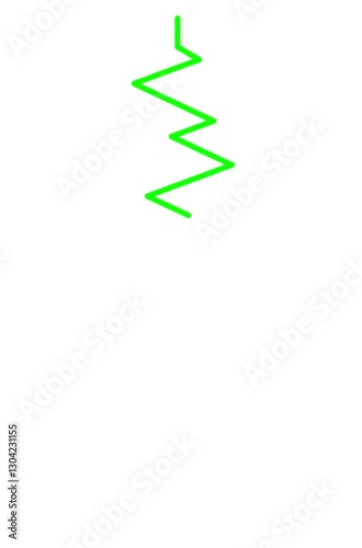 The graphic pattern indicator is up in green and down in red on the white background