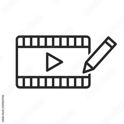 Video Editor Icon. Video edit icon. Vector.