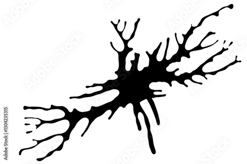 Spalsh of black paint
