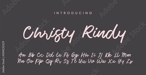 Christy Rindy Girly Handwritten Font Alphabet Typeface 