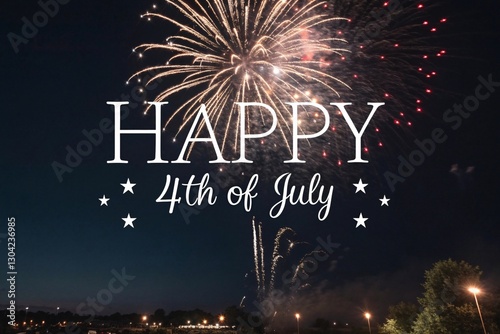 HAPPY 4th of July Fireworks: Nighttime Celebration