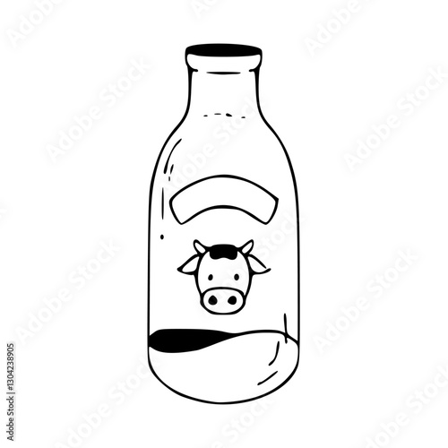 milk bottle vector illustration