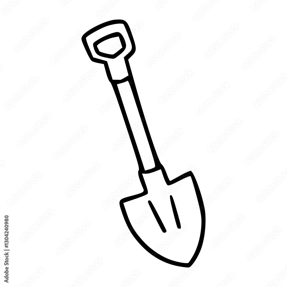 outline drawing of a shovel vector illustration outline drawing of a shovel vector illustration