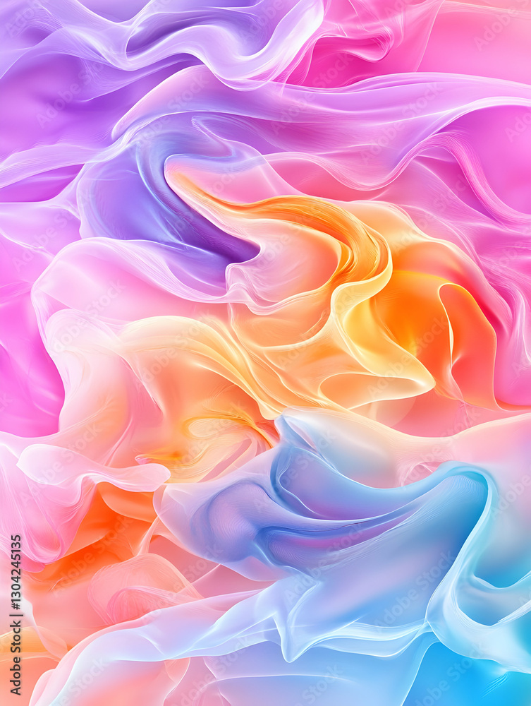 Obraz premium Colorful Abstract Fabric Flow