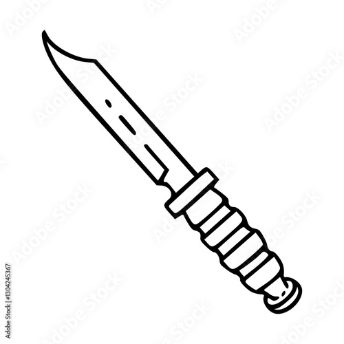 outline drawing of a knife