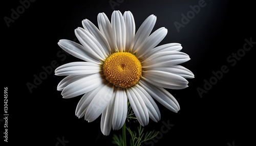 Chamomile on a black background