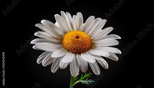 Chamomile on a black background
