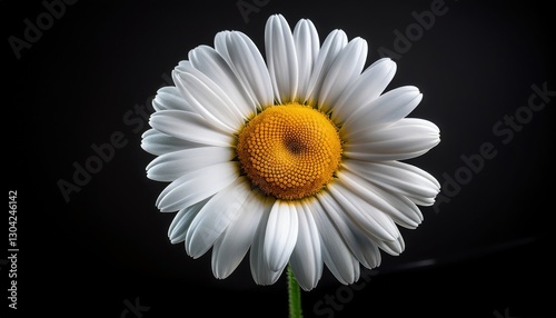 Chamomile on a black background