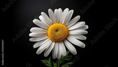 Chamomile on a black background