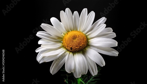 Chamomile on a black background