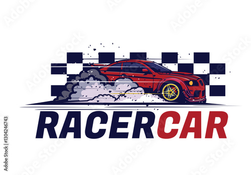 racer car on the finish line