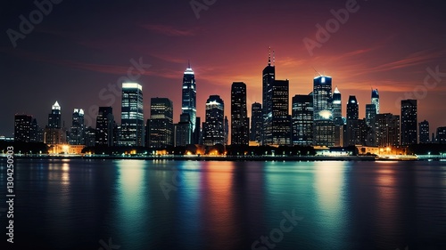 Wallpaper Mural Stunning City Skyline Wallpaper: Urban Panorama in High Definition Torontodigital.ca