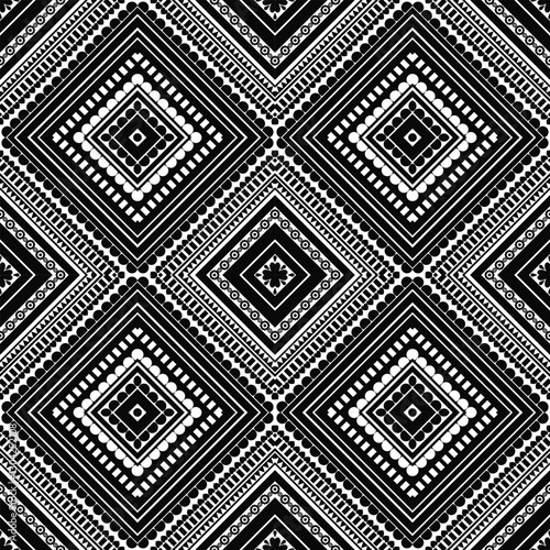 abstract seamless pattern seamless geometric pattern Triangle, square, circle, heart, grid, black and white, line, flower, leaf, White, black, black and white