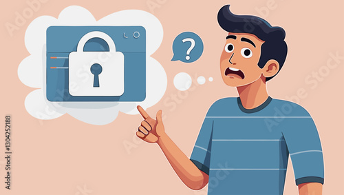 Confused User Trying to Remember Correct Password for Account Protection