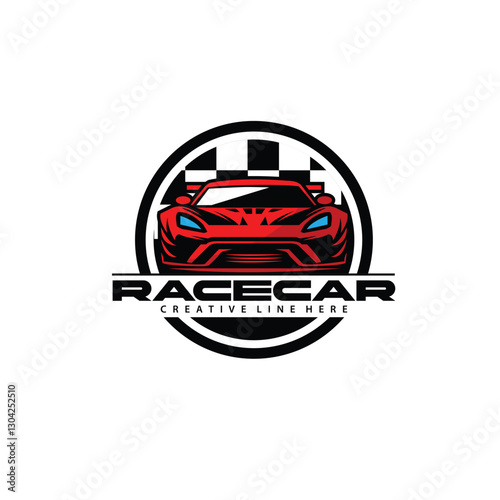 red car, an illustration of logo sport