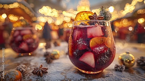 Festive Christmas Drink at Market photo