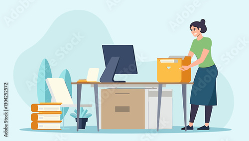 Employee Managing Files and Documents, Concept of Business Organization and Document Sorting