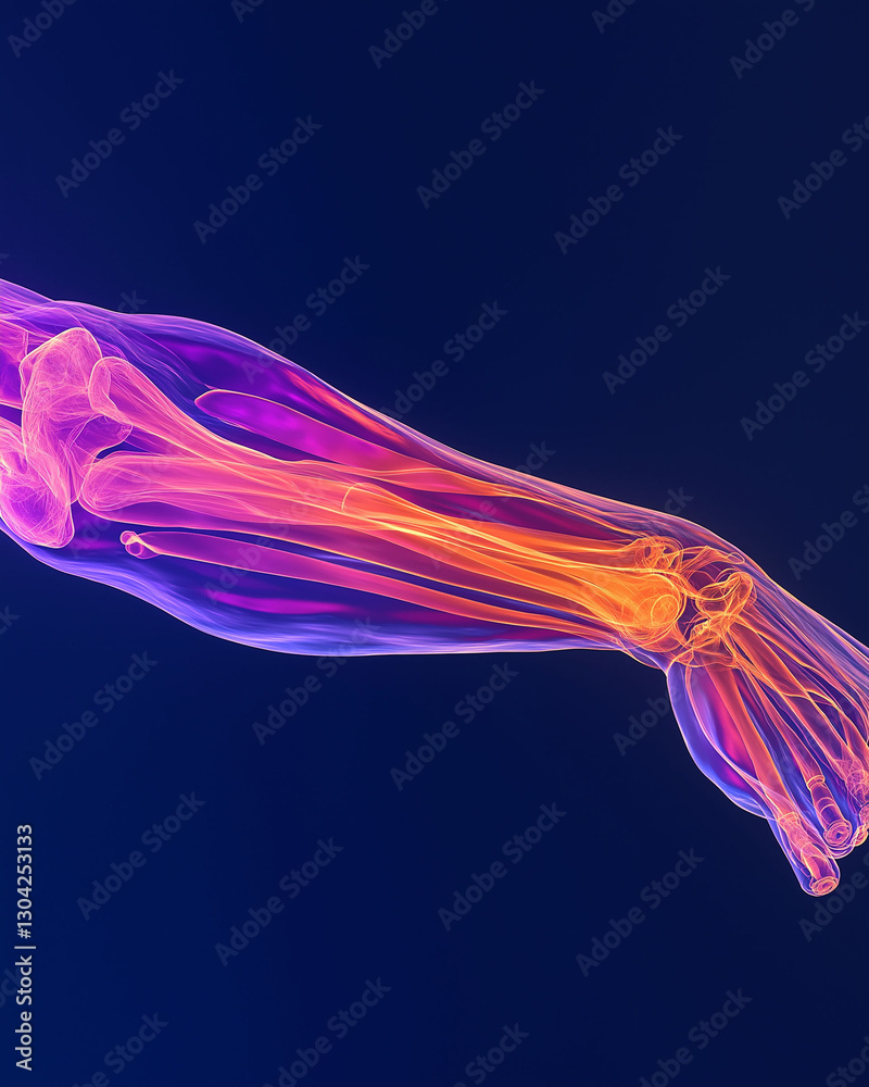 Fototapeta premium Elbow dislocation injury treatment. Joint recovery. Pain diagnosis. Elbow trauma visualization in a sports accident context.