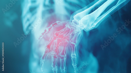 Elbow dislocation injury treatment. Joint recovery. Pain diagnosis. X-ray image of an elbow dislocation, used for medical imaging reference.
