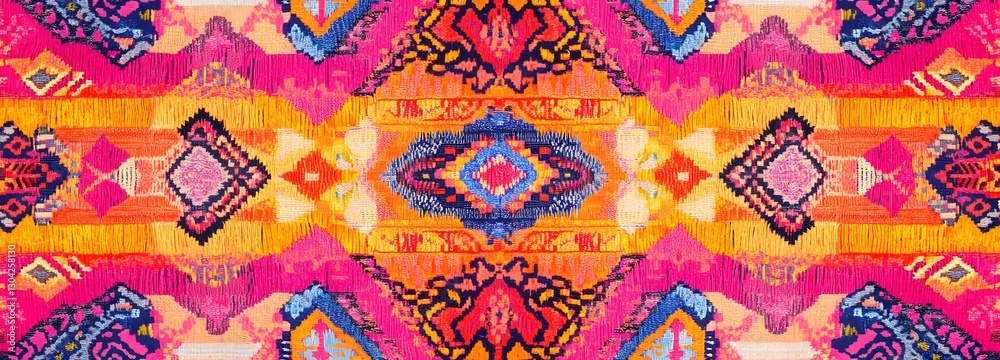 Fototapeta premium Abstract Kaleidoscope of Colors: An abstract geometric pattern bursting with vibrant hues, featuring intricate shapes and forms that create a visually stunning effect.