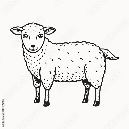Cute sheep cartoon character. Sleeping sheep icon Cartoon of sleeping sheep vector icon for web design isolated on white background