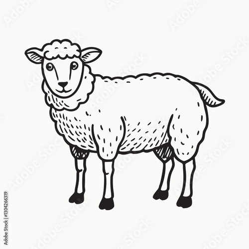 Cute sheep cartoon character. Sleeping sheep icon Cartoon of sleeping sheep vector icon for web design isolated on white background