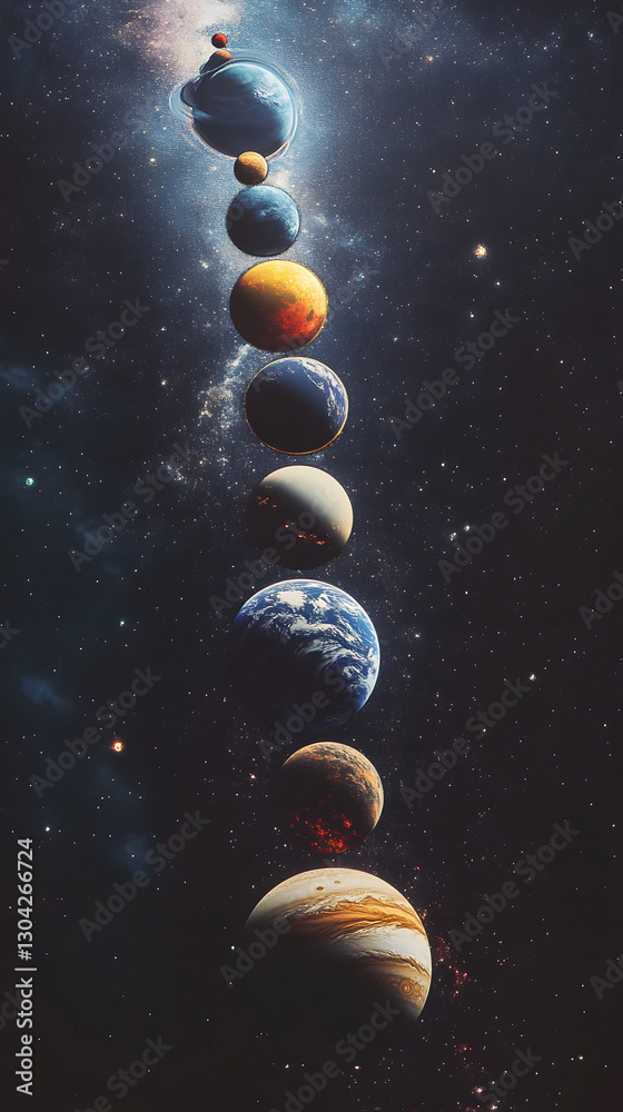 Cosmic Alignment – Seven Planets in a Stunning Cinematic Universe