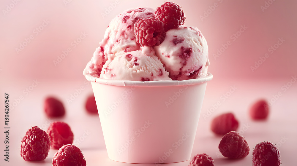 Raspberry Delight – A Vibrant and Creamy Ice Cream Treat