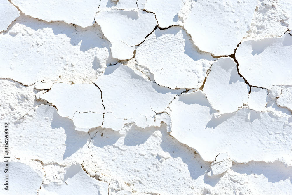 Obraz premium White Cracked Wall Exterior