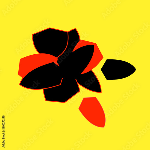 rose with red and black petals