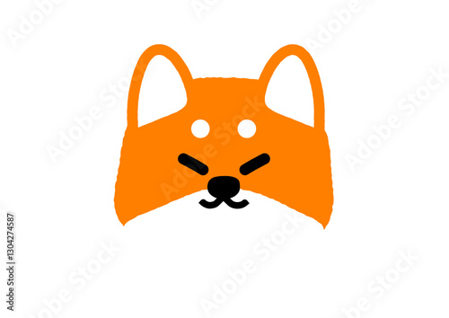 Cute Shiba Inu Illustration with a Mischievous Expression