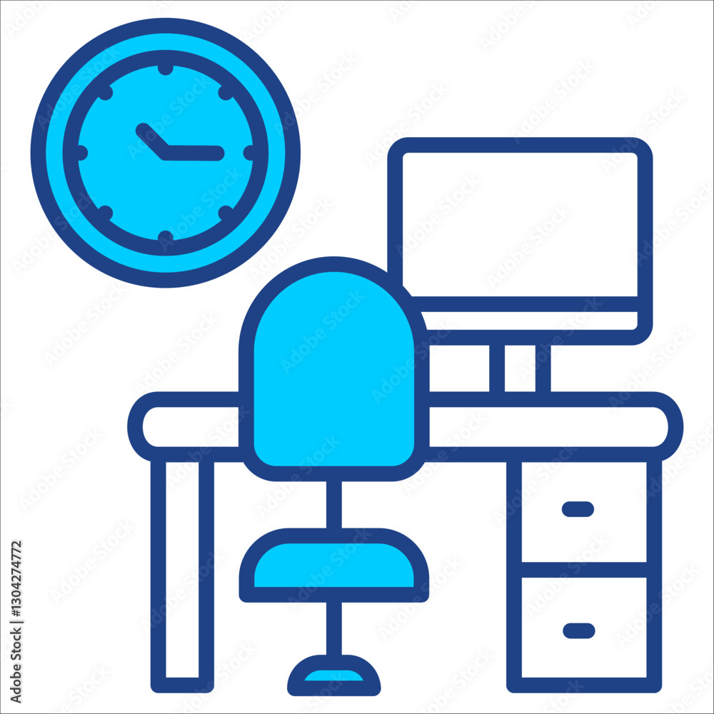 Office Simple Icon Vector Illustration Concept Office Simple Icon Vector Illustration Concept