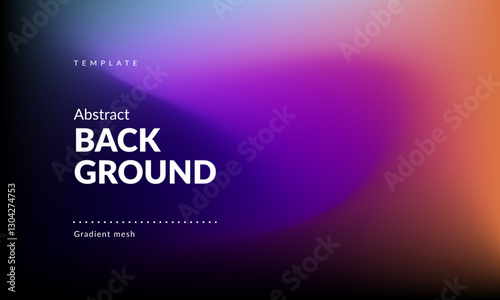 Abstract liquid background. Gradient mesh. Effect blend dark color. Blurred fluid colorful mix. Modern design template for web cover, ad banner, social media, header, presentation. Vector image EPS
