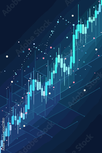 Stock market volatility with rising and falling trends, illustrating the risks and uncertainties in financial investments.