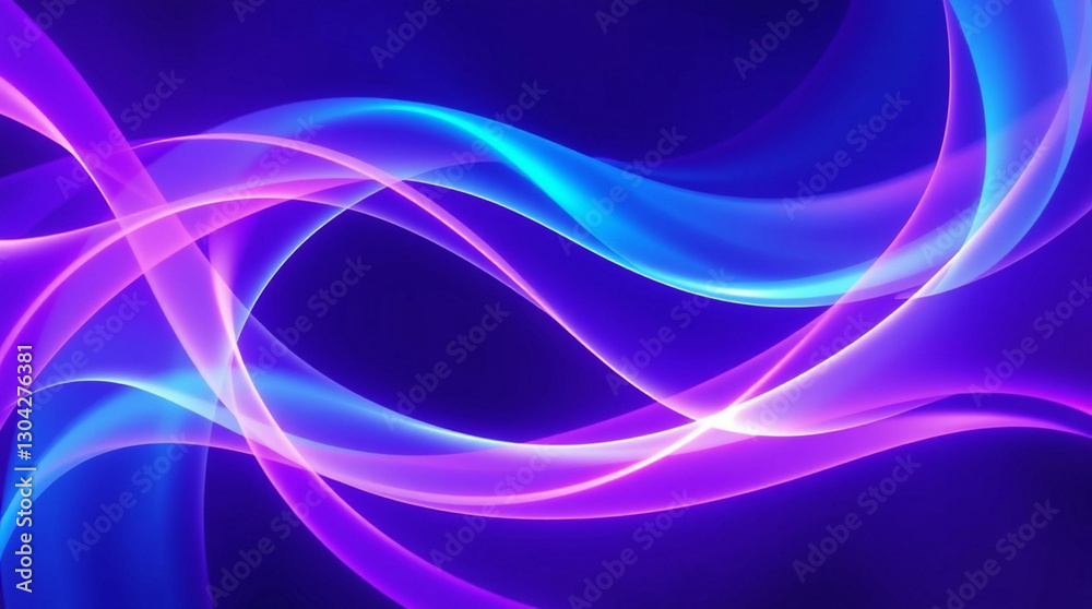 This vibrant illustration showcases a mesmerizing array of flowing lines in shades of blue and pink that intertwine gracefully against a deep purple background. This vibrant illustration showcases a mesmerizing array of flowing lines in shades of blue and pink that intertwine gracefully against a deep purple background.