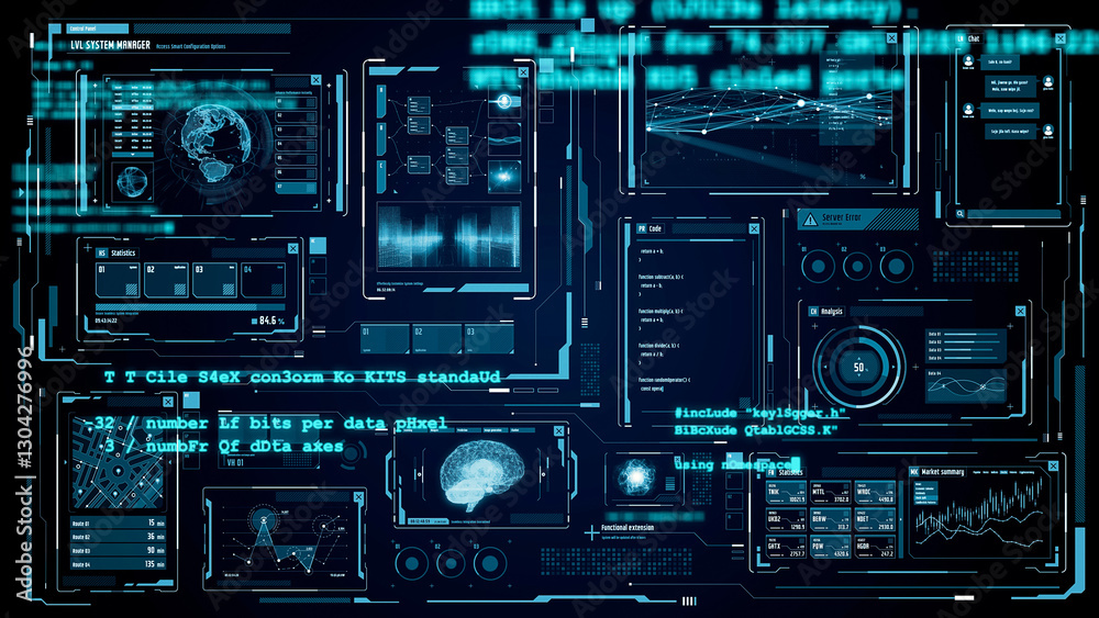 Digital transformation concept. System engineering. GUI (Graphical User Interface). Digital transformation concept. System engineering. GUI (Graphical User Interface).