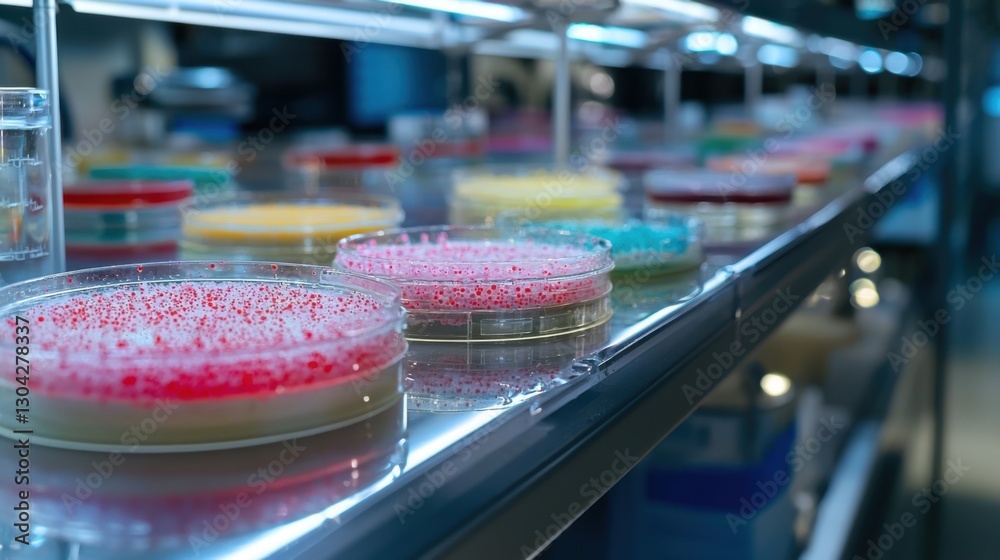 A row of test tubes with different colored liquids in them