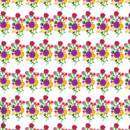 seamless pattern with flowers