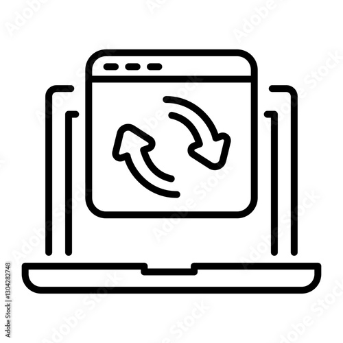 Refresh web icon in an outline style 